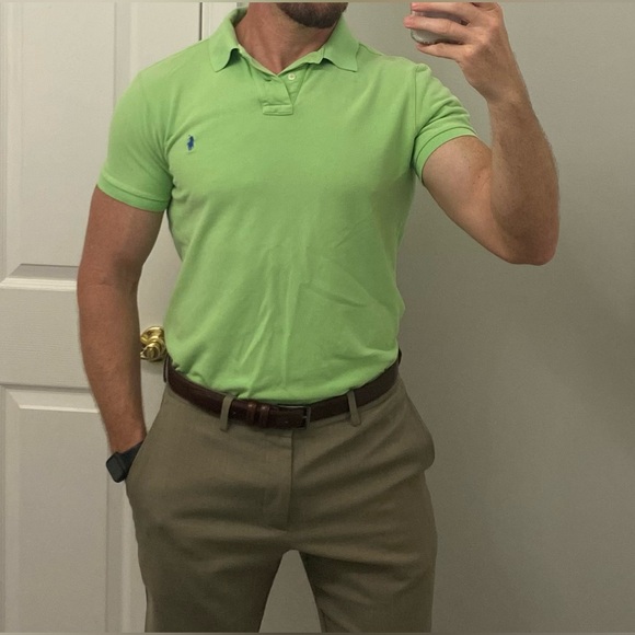 Ralph Lauren Custom Fit Polo - fantastic Lime Green color - modern yet timeless - Picture 2 of 6